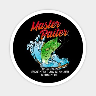 Master Baiter Fishing Humor Fisherman Tournaments Magnet